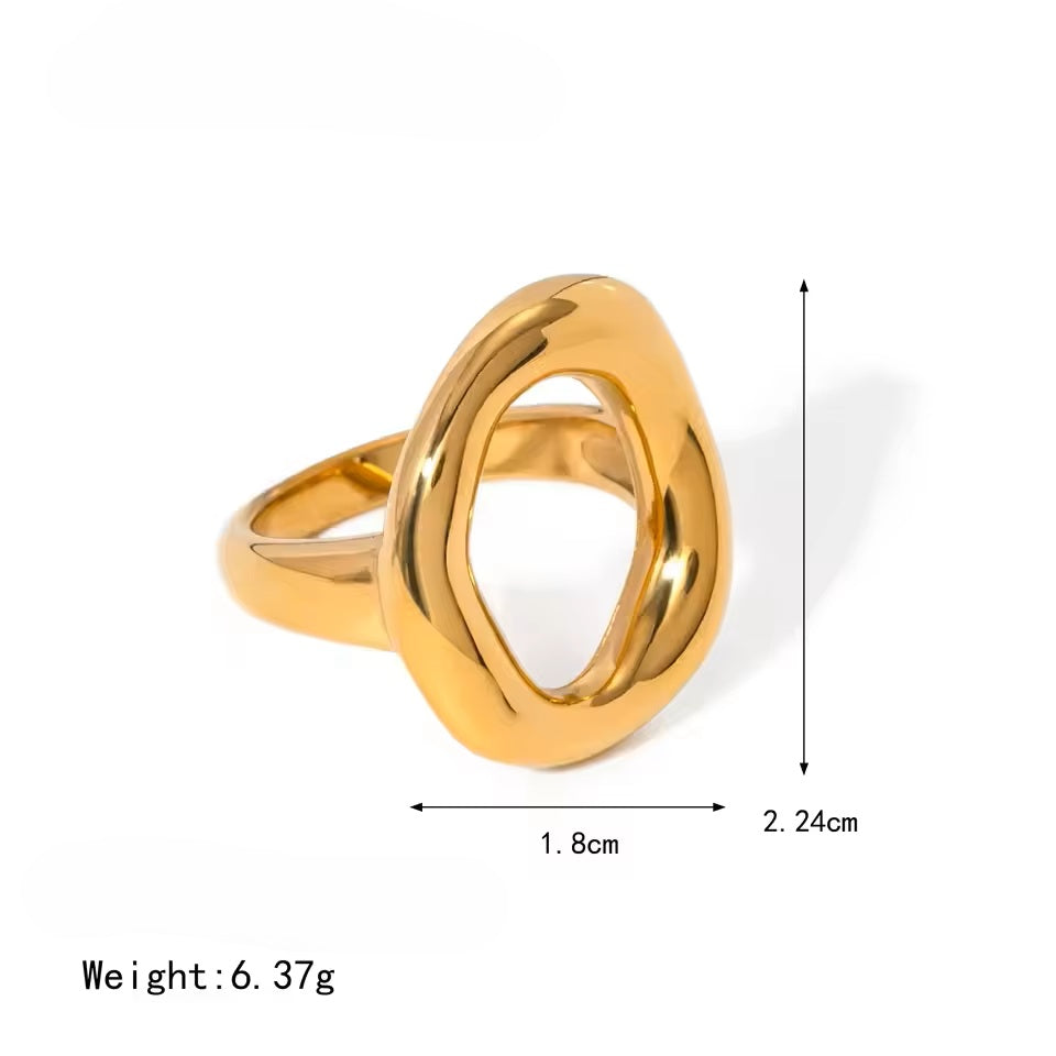 Simple Touch Ring - 18K Gold Stainless Steel