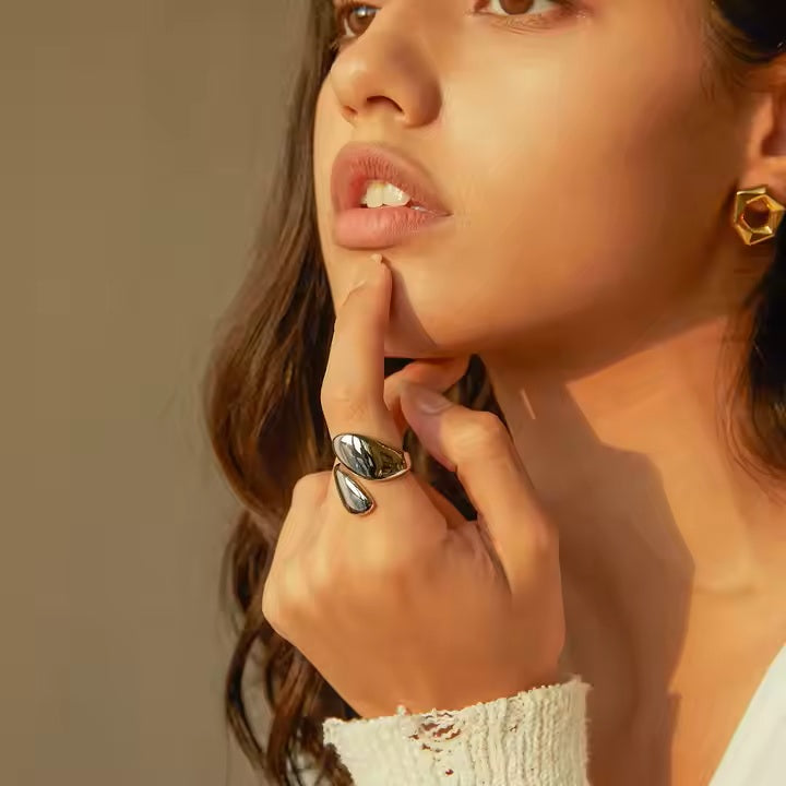 Thick Open Ring - 18K Gold Stainless Steel