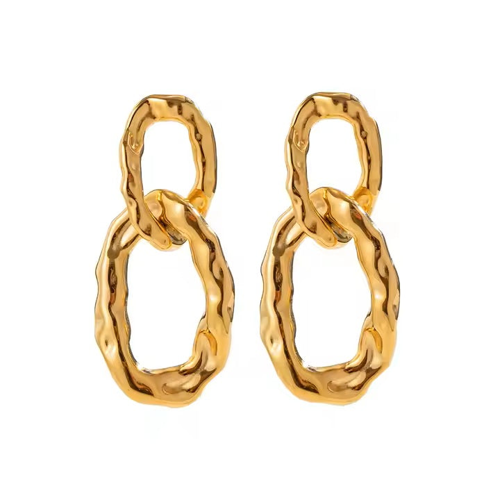 Aeris Hoops Earrings - 18K Gold Stainless Steel