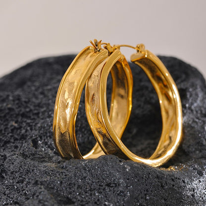 gold statement hoops