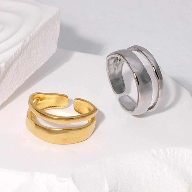 gold and silver minimalist rings