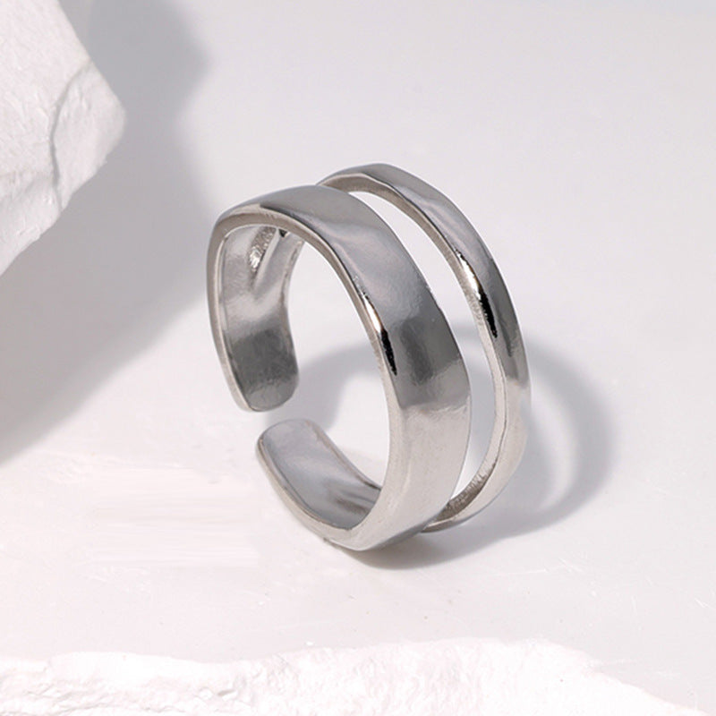 minimalist silver ring