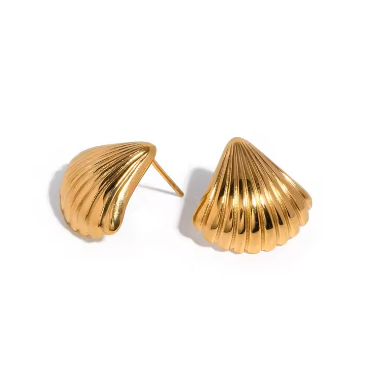 Coastal Drops Earrings - 18K Gold Stainless Steel