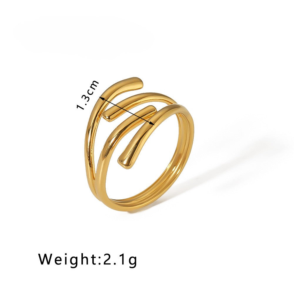 minimalist gold ring with measurements