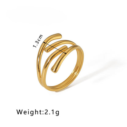 minimalist gold ring with measurements