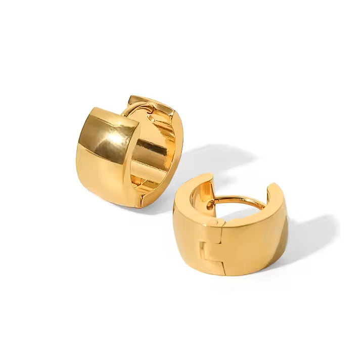 Eterna Hoops Earrings - 18K Gold Stainless Steel