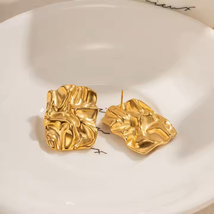 Forma Earrings - 18K Gold Stainless Steel