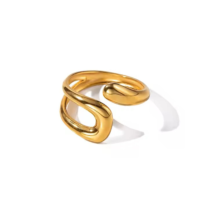 Halo Rise Ring - 18K Gold Stainless Steel