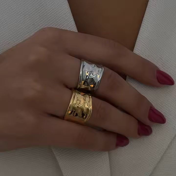 Heavy Shine Ring - 18K Gold Stainless Steel