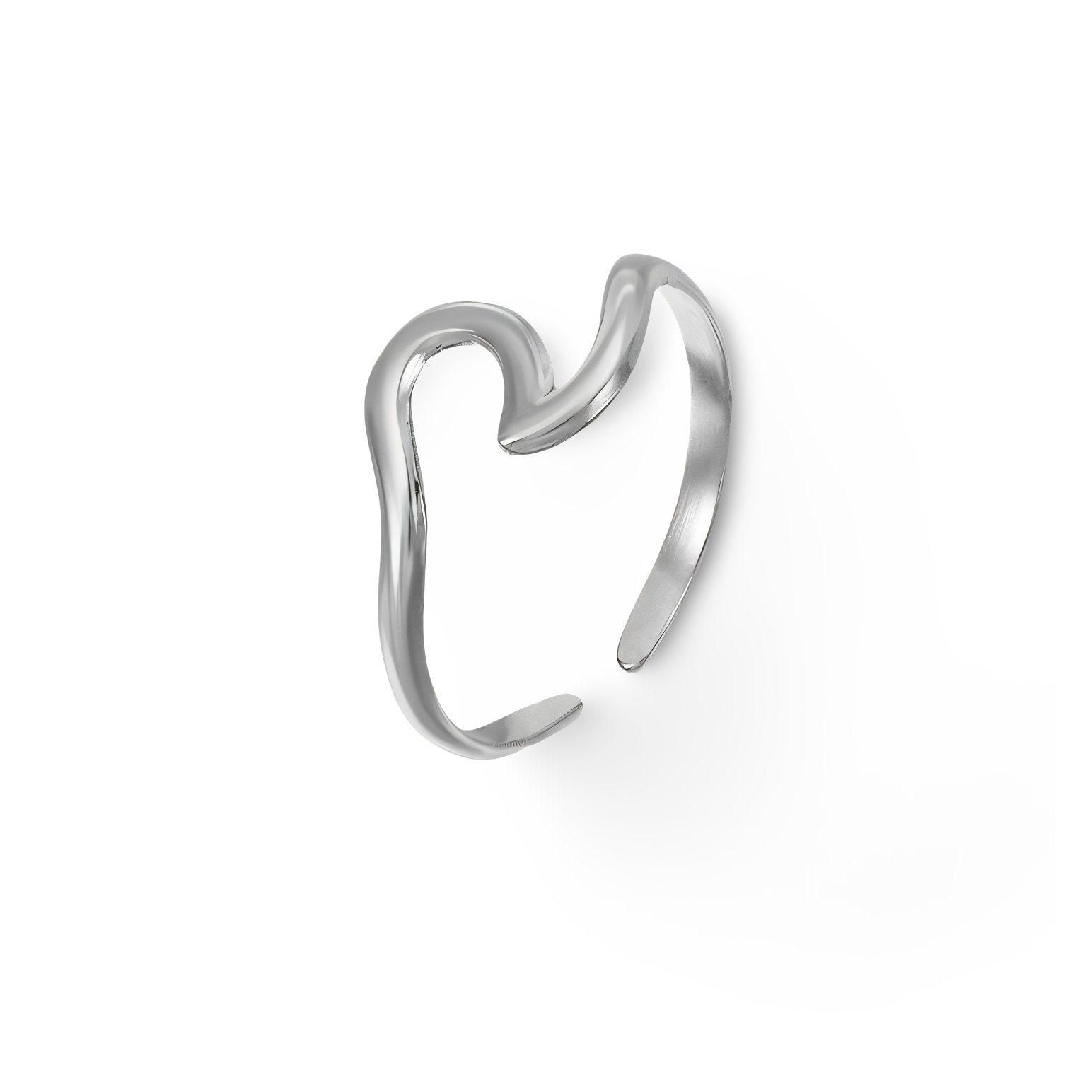 minimalist stackable ring in silver color