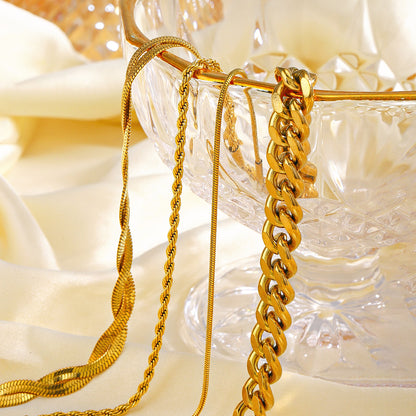stainless steel gold bracelets on a decorative background with soft focus