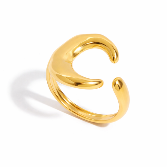 Mondbogenring – 18 Karat vergoldeter Edelstahl