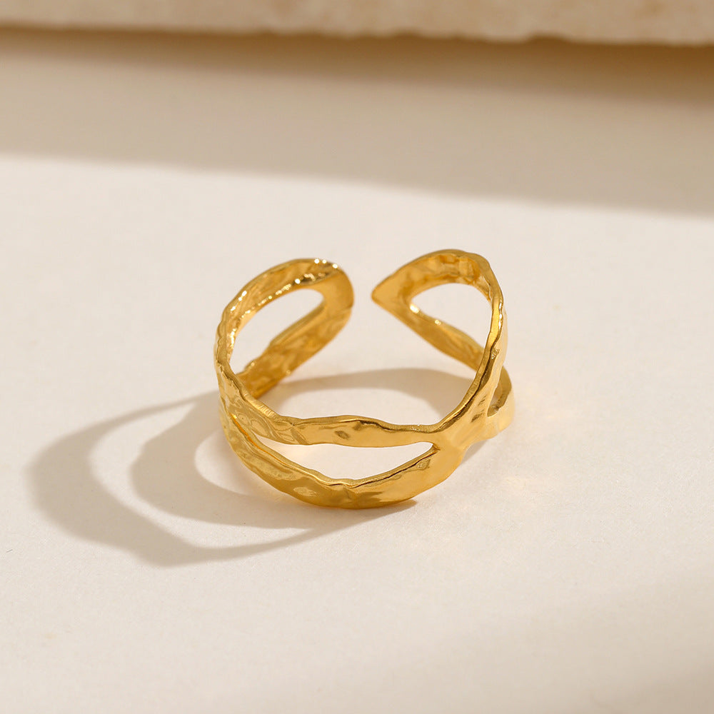 hammered gold ring