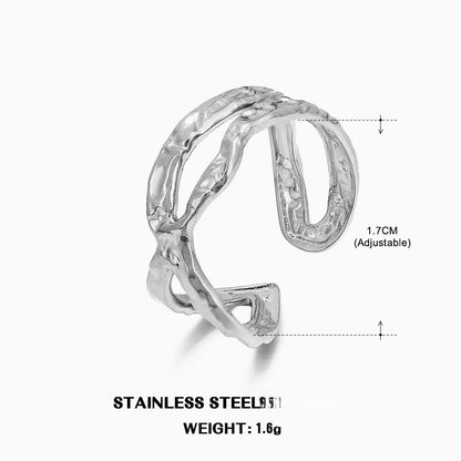 waterproof ring in silver color with measurements