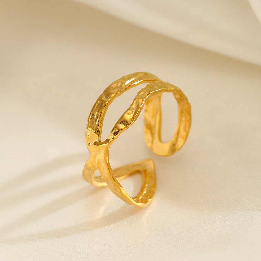 hammered gold ring