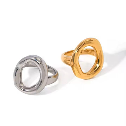Gold and silver rings on a white background