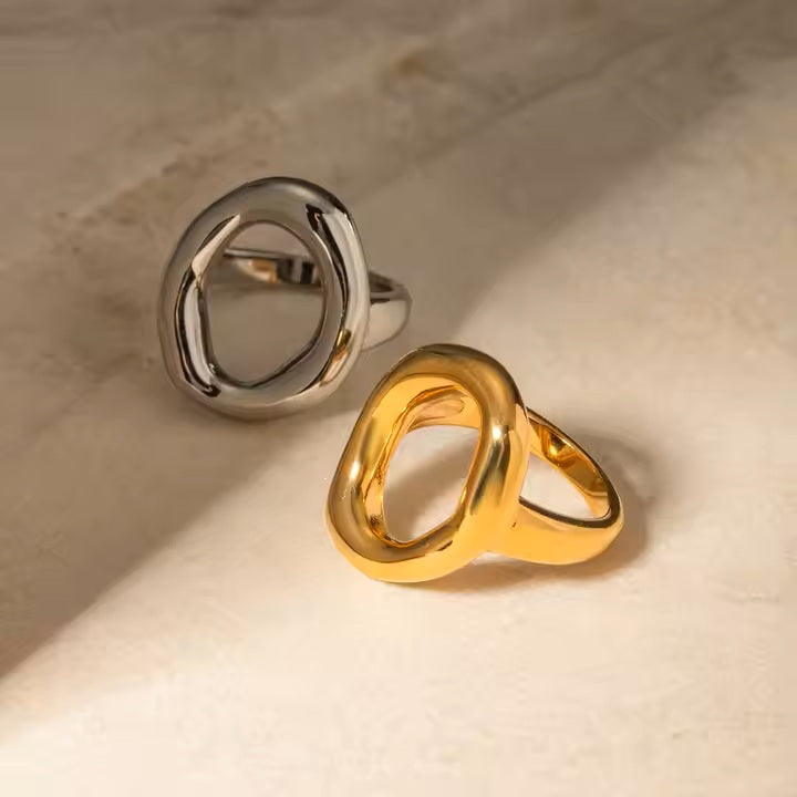 Simple Touch Ring - 18K Gold Stainless Steel