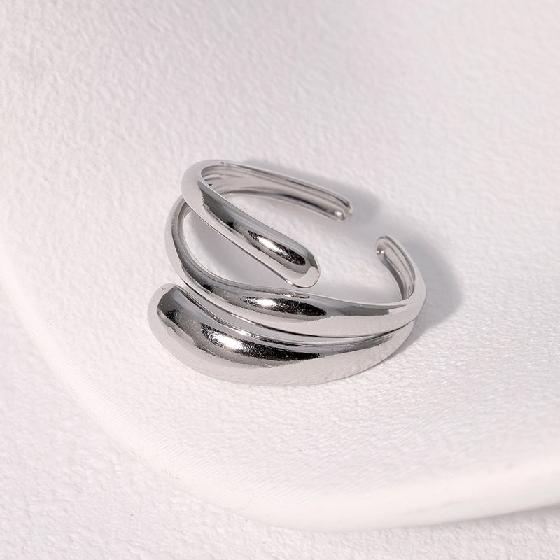 affordable silver ring on white background