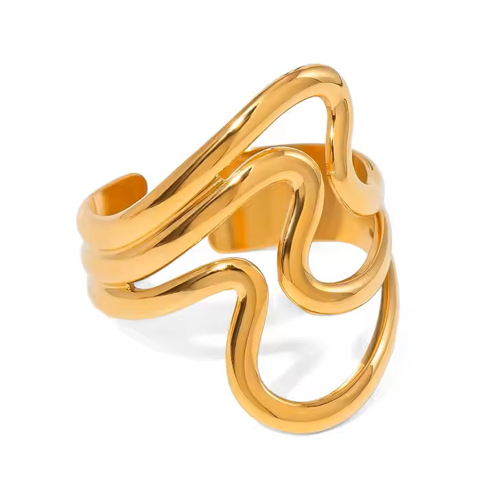 Sway Ring - 18K Gold Stainless Steel
