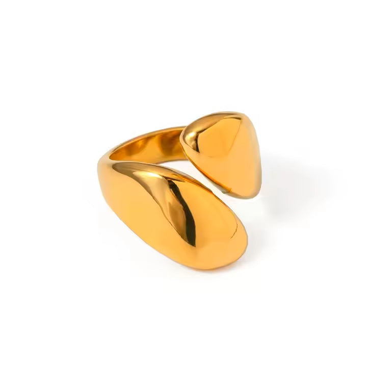 Thick Open Ring - 18K Gold Stainless Steel