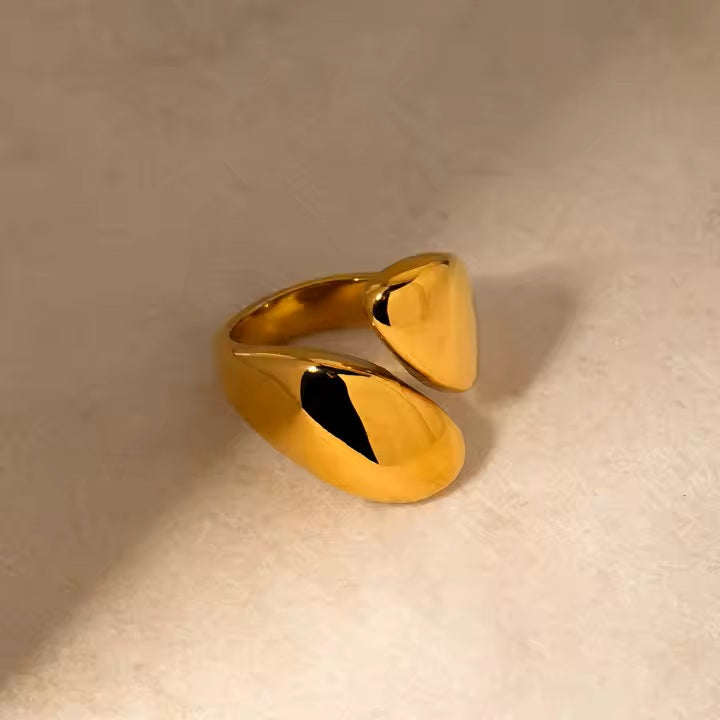 Thick Open Ring - 18K Gold Stainless Steel