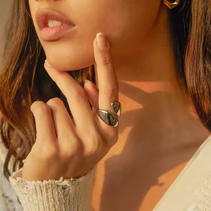 Thick Open Ring - 18K Gold Stainless Steel