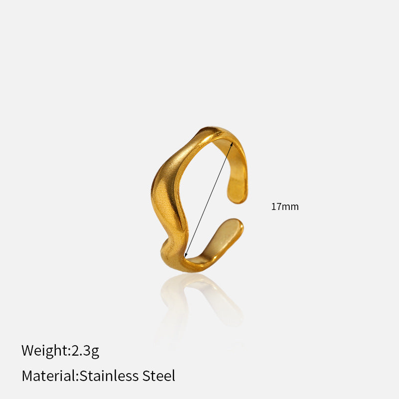 minimalist gold ring with measurements